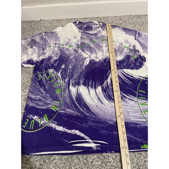 Vintage Midnight Oil 1992 Scream In Blue All Over Print Shirt XL Brockum Tee 90s - Picture 12 of 13